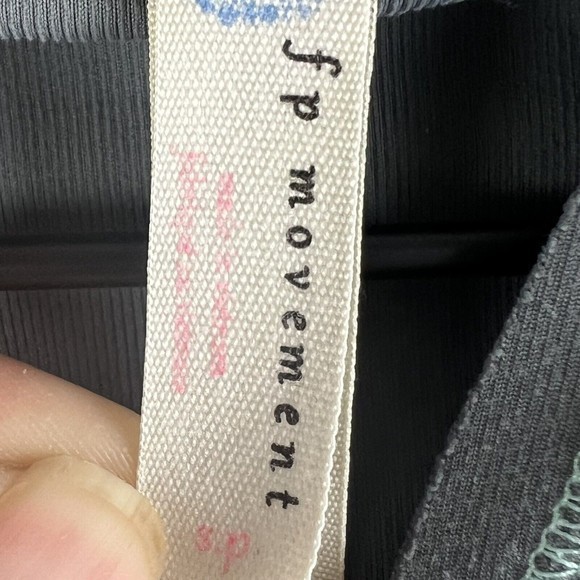 Free People Movement Womens Gray Teal Lined Hooded Half Zip Top Size Small - Picture 4 of 5